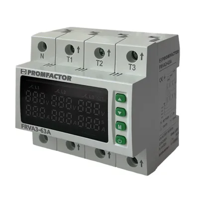 Реле контролю напруги та струму FRVA3-63A 3ф Промфактор (FRVA3)