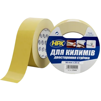 HPX CT5025 CARPET TAPE 50мм х 25м Стрічка двохстороння для фіксації килимків