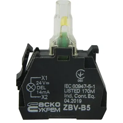 Блок для підсвіч. жовтий 24В для кнопок TB5 ZBV-B5 (A0140010212)