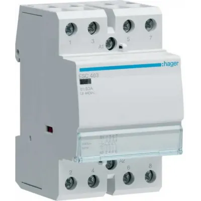 Контактор модульний Hager 4p 63A 4NO 230B AC (ESC463)