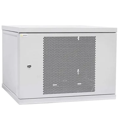 IPCOM 12U 600x600 Шафа телекомунікаційна двері перфорація (сіра)