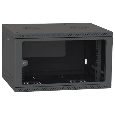 IPCOM СН-4U-060х035-ДС-9005 Шафа телекомунікаційна скло (RAL9005)
