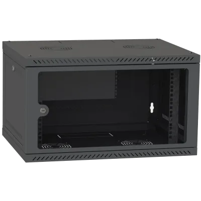 IPCOM CH-6U 600x350 скло RAL9005 Шафа серверна