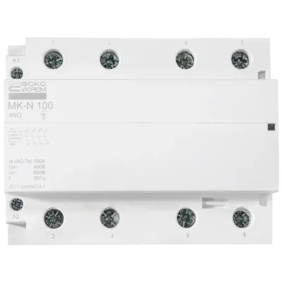 Модульний контактор АСКО-УКРЕМ MK-N 4P 100A 4NO 220V (A0040030039)