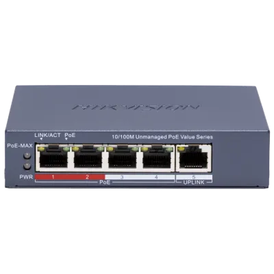 Hikvision DS-3E0105P-E/M(C) POE Комутатор 5 портів некерований