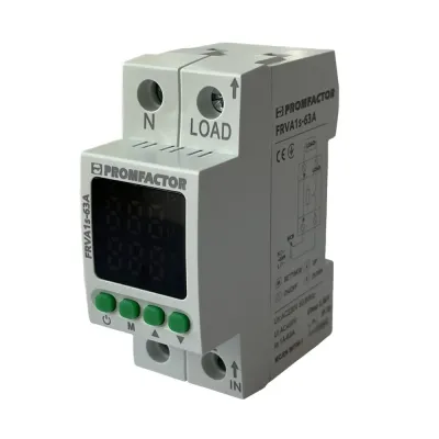 Реле контролю напруги та струму FRVA1S-63A 1ф Промфактор (FRVA1S)