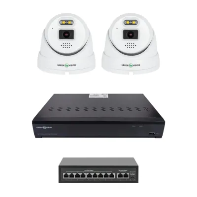 Комплект відеоспостереження на 2 камери GV-IP-K-W101/2 5MP (Ultra AI)