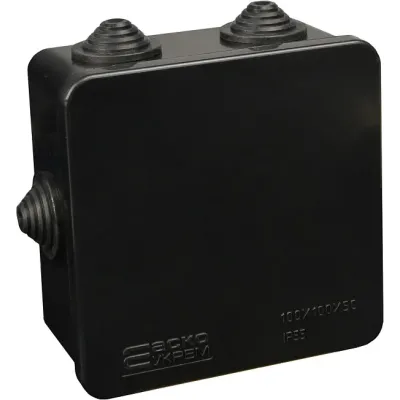 Розподільча коробка АСКО-УКРЕМ 100*100*50 UAtmo Jet Black (A0150170033)