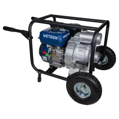 Мотопомпа 7.5 к.с. Hmax 26м Qmax 60м³/год (4-х тактний) для брудної води WM80W WETRON (772557)