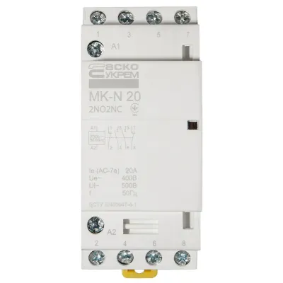 Модульний контактор АСКО-УКРЕМ MK-N 4P 20A 2NO2NC 220V (A0040030029)