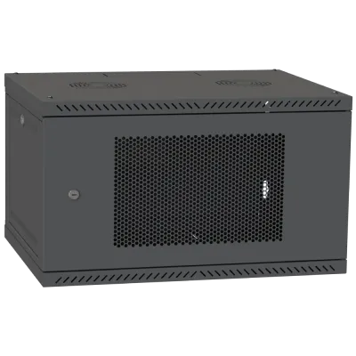 IPCOM CH-6U 600x600 перфорація RAL9005 Шафа серверна