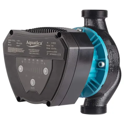 Насос циркуляційний енергозберігаючий 6-90Вт Hmax 6м Qmax 92л/хв Ø1½