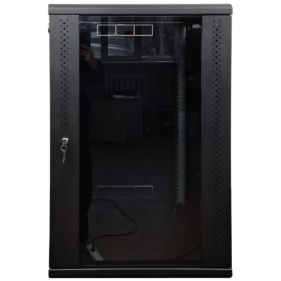 EServer 18U 600х500х907 скло, чорна Шафа