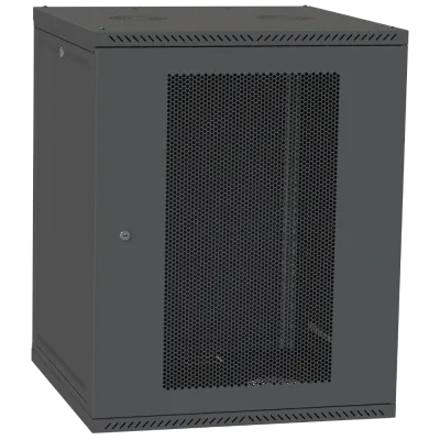 IPCOM СН-15U 600х450 перфорація RAL9005 Шафа серверна