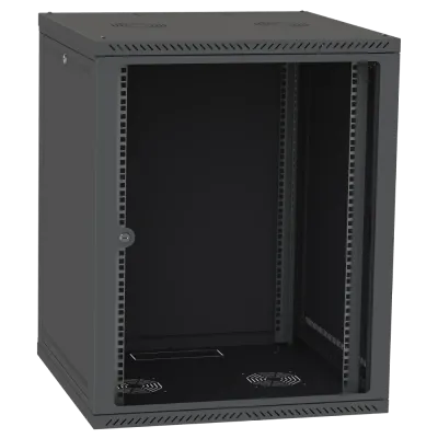 IPCOM СН-15U 600х450 скло RAL9005 Шафа серверна