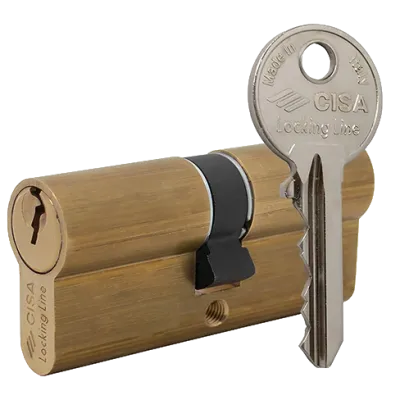 CISA LL 08010 90 (45*45) Циліндр латунь матова