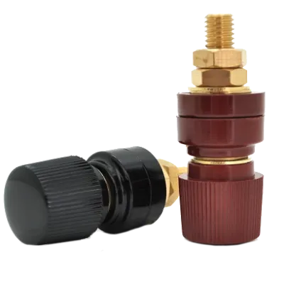 8mm чорна+червона Залізна гвинтова клема